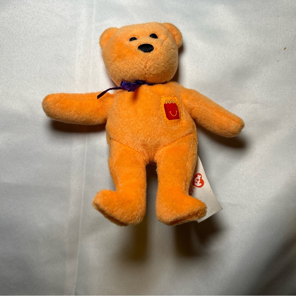 Ty Beanie Babies Happy Meal Orange Bear 2004 Plush Stuffed Animal Toy Gift 5